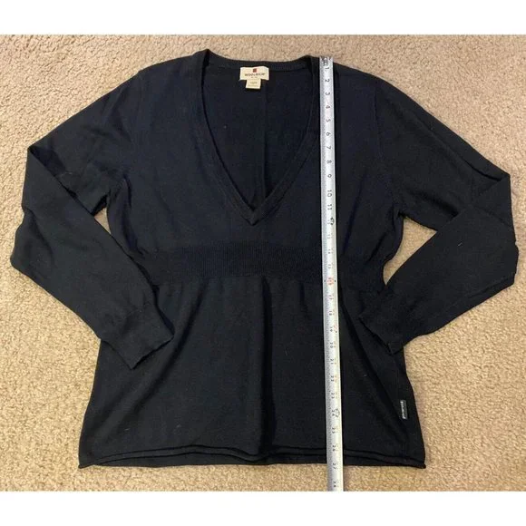 Woolrich Women’s Black Long Sleeve Blouse Size Large - Picture 4 of 6